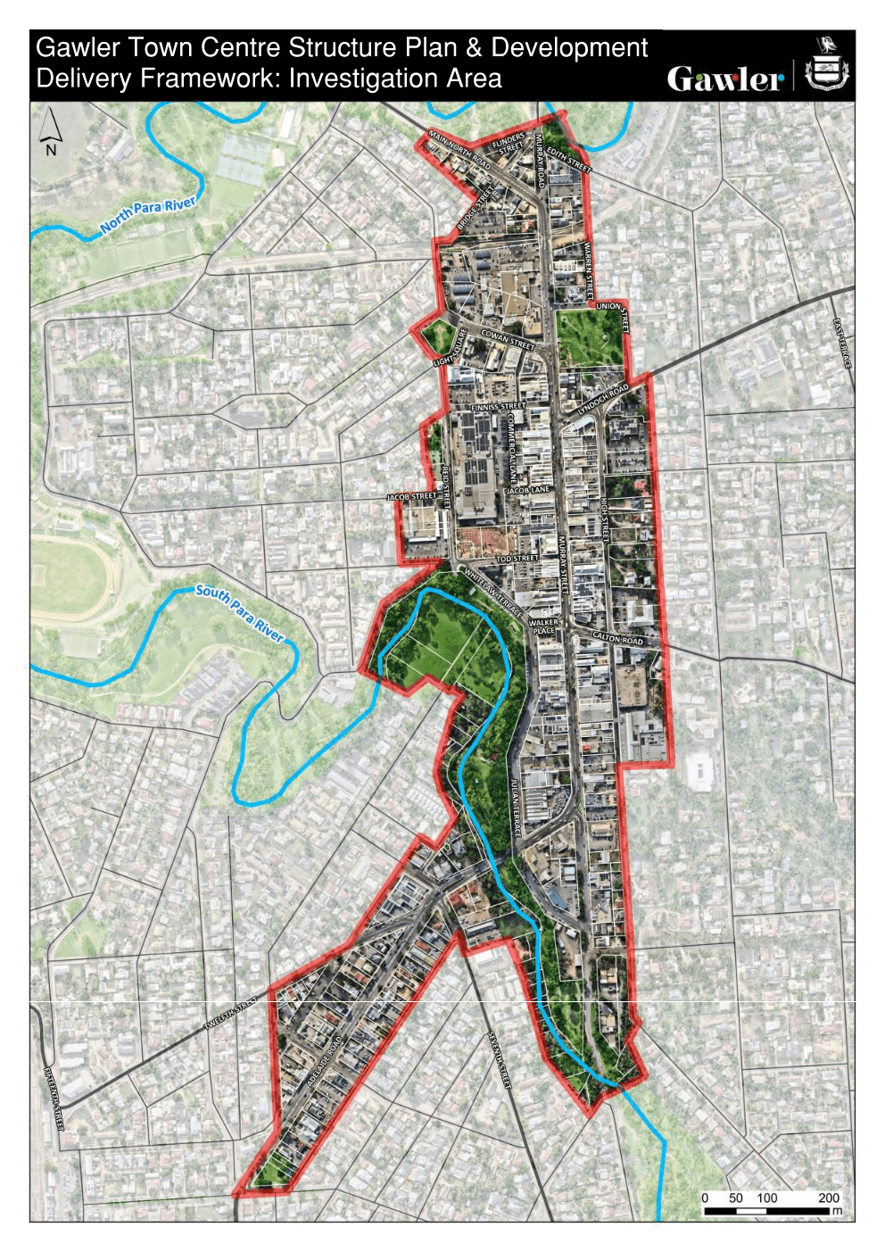 Map of Gawler Town Centre